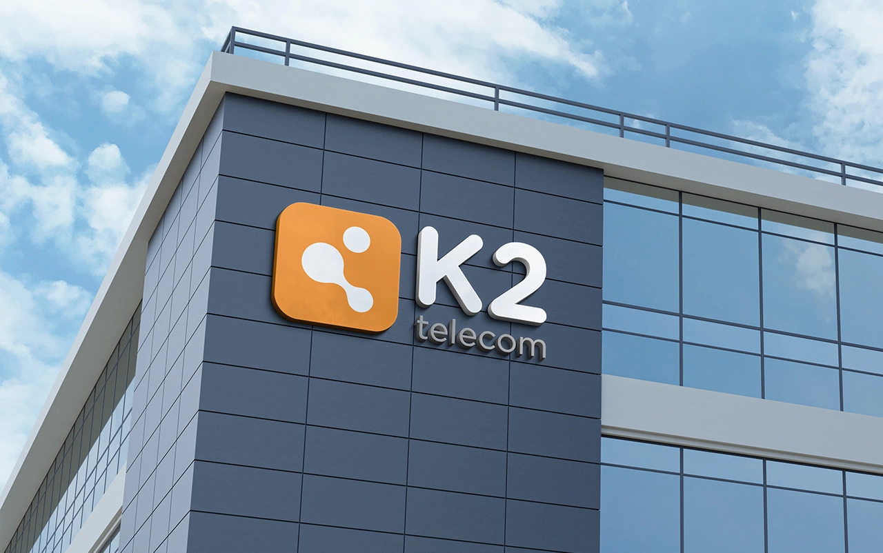 K2 Telecom — Identidade Visual e Papelaria