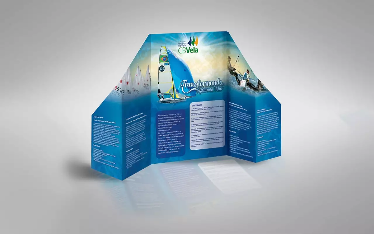 Confederação Brasileira — Folder em Forma de Vela