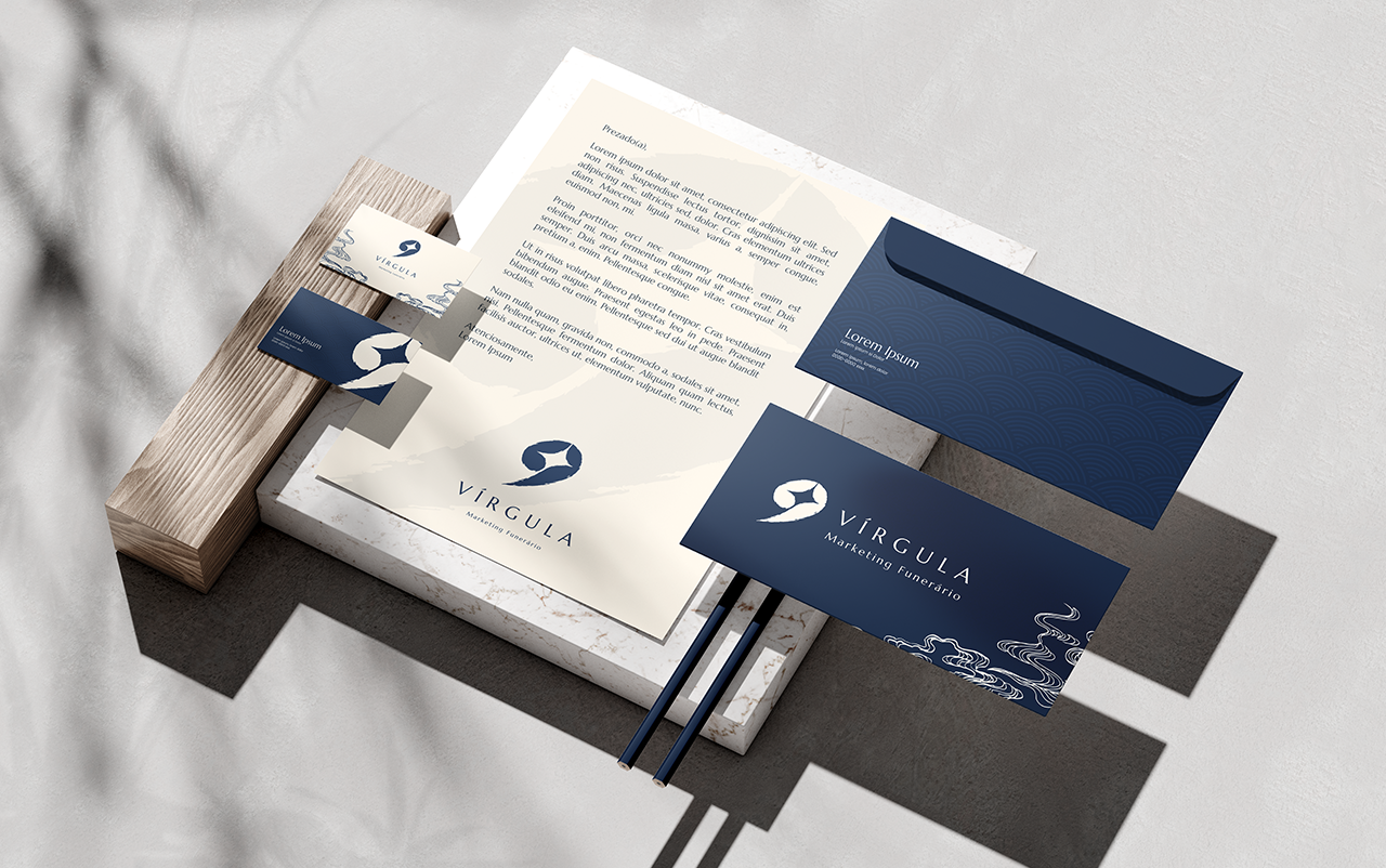 Vírgula — Identidade Visual e Papelaria